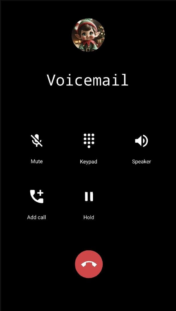 Voicemail From Santa's Elf Greeting E-Card