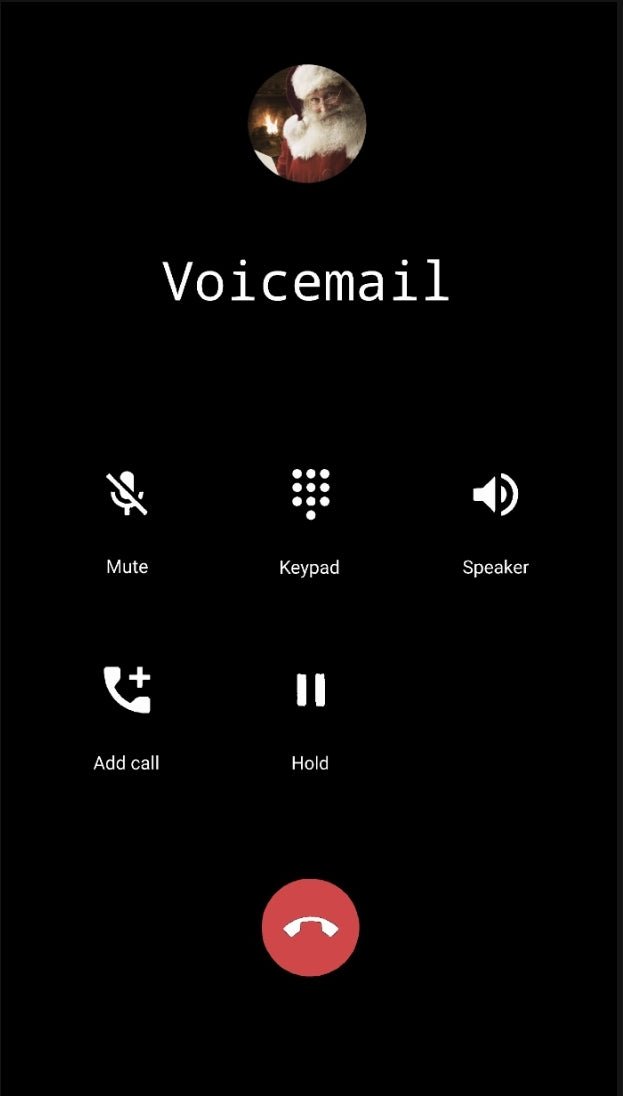 Santa's Voicemail Greeting E-Card