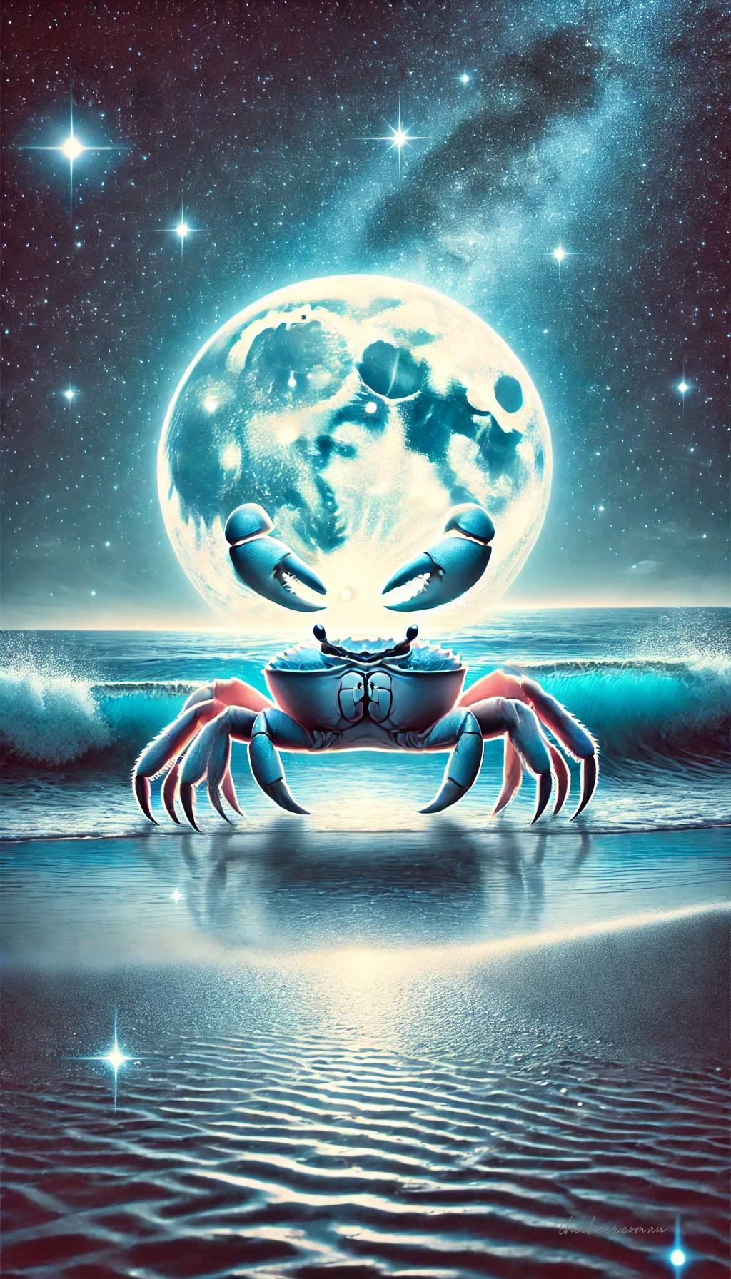 Cancer Zodiac Birthday Digital Video E-Card: Moonlit Serenity