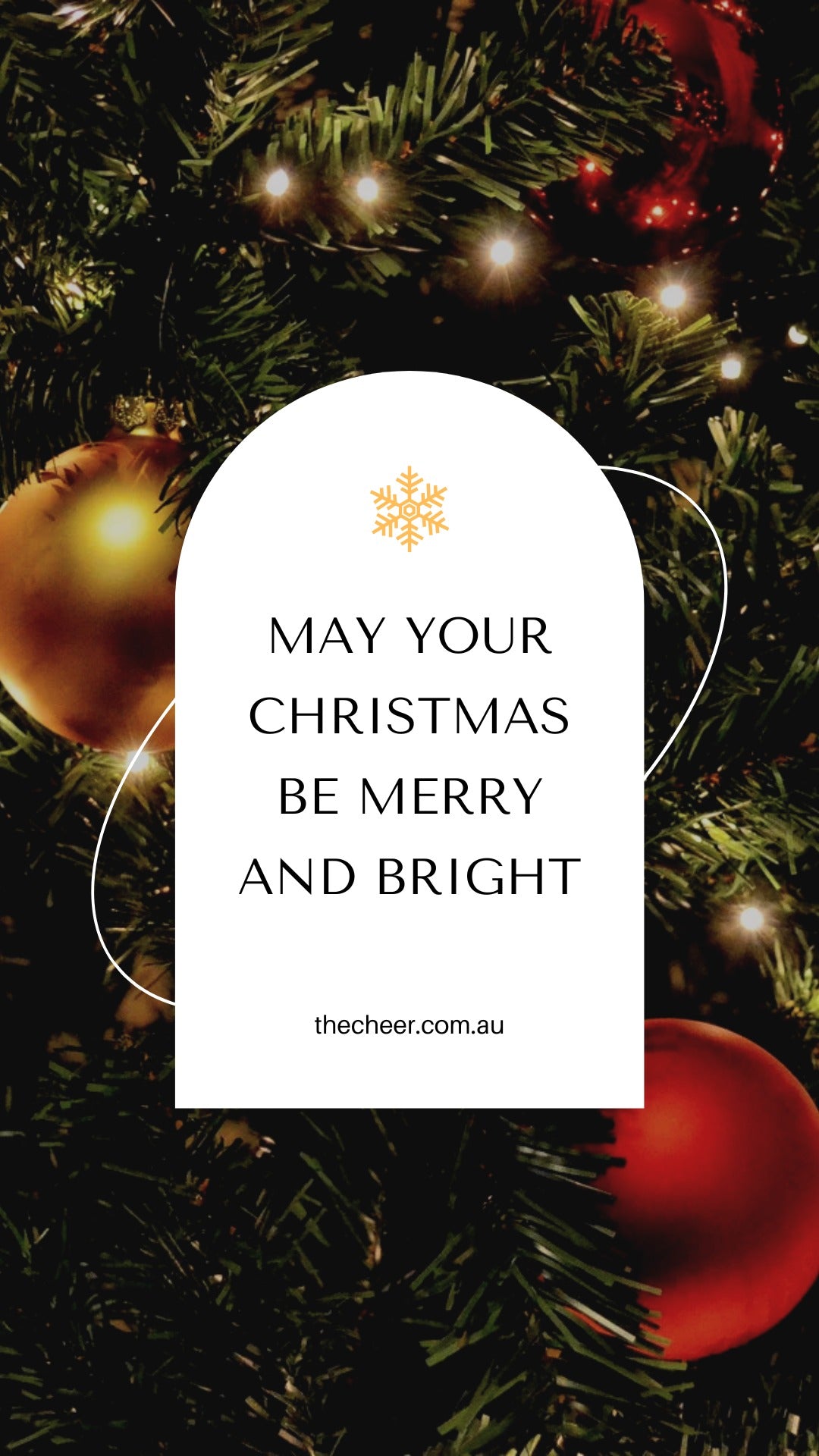 Handmade Traditional E-Card: May Your Christmas Be Merry & Bright