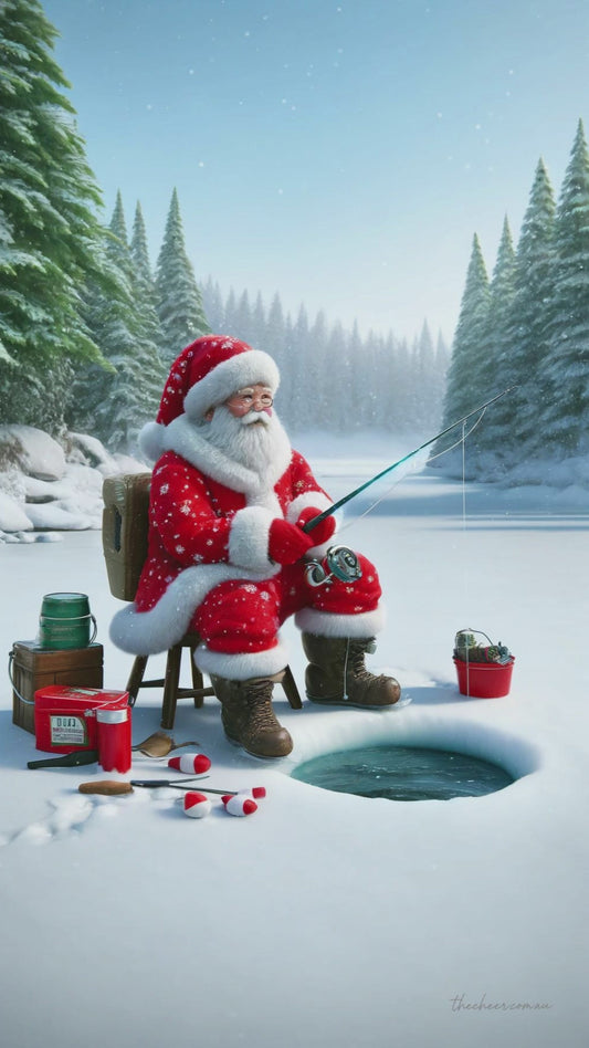Fisherman's Merry Christmas #3 Greeting E-Card