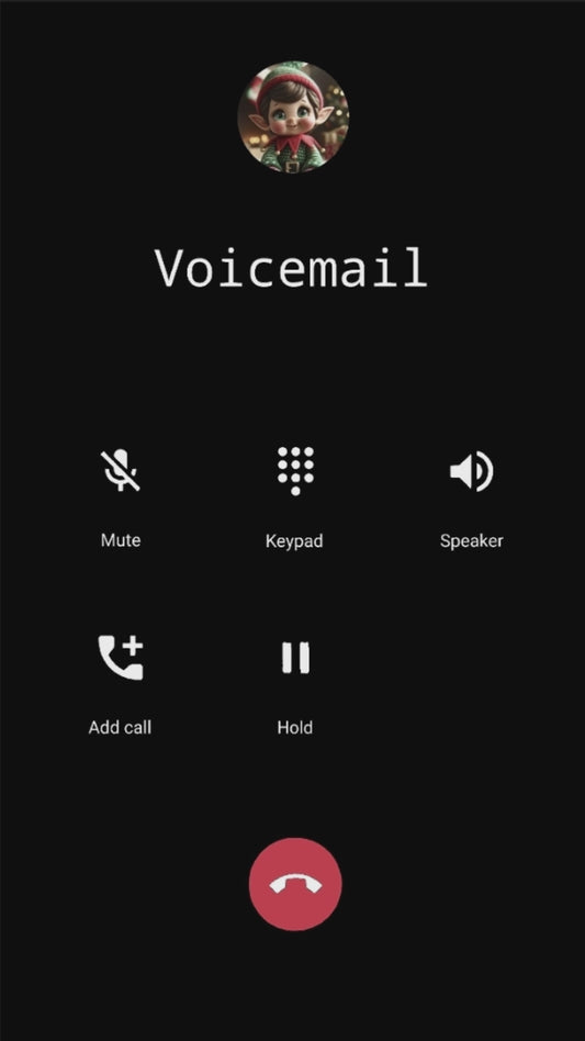 Voicemail From Santa's Elf Greeting E-Card