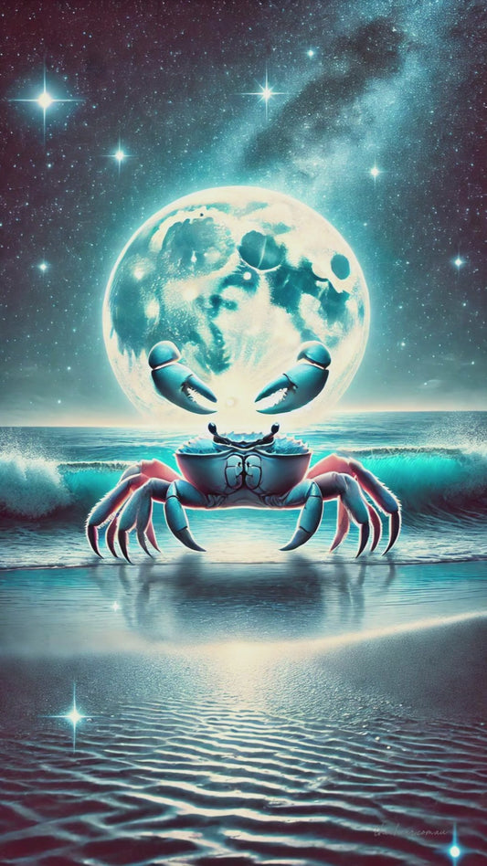 Cancer Zodiac Birthday Digital Video E-Card: Moonlit Serenity