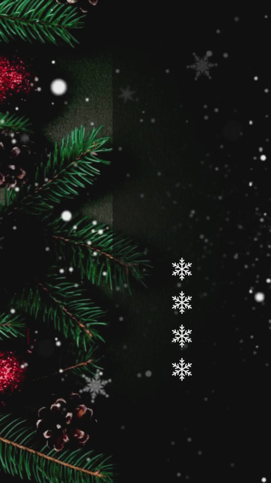 Green & White Traditional Merry Christmas Video E-Card